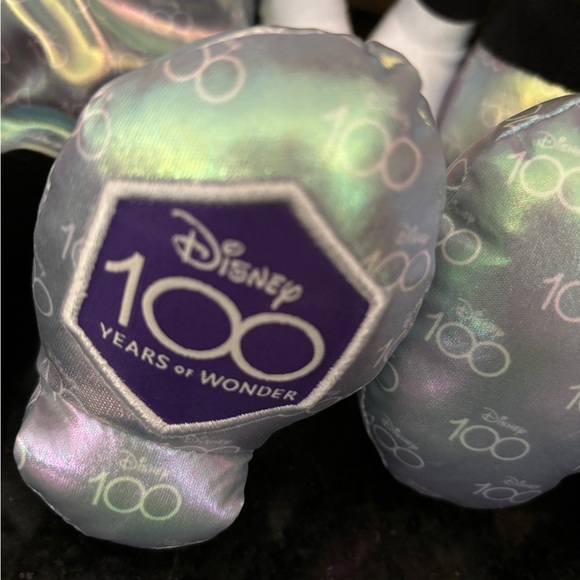Disney 100 Years of Wonder Plush 17" Mickey & Minnie Mouse Dolls Metallic Silver - Picture 9 of 12